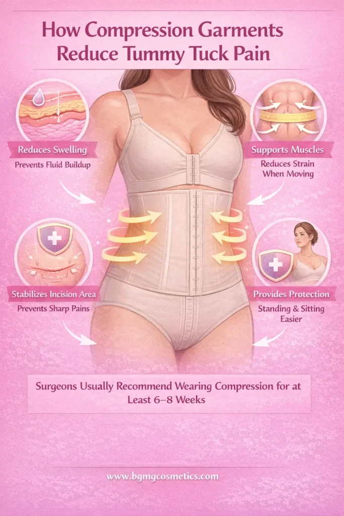 How Compression Garments Reduce Tummy Tuck Pain